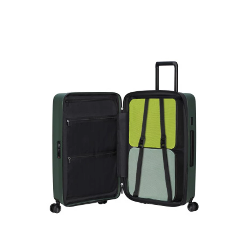 Samsonite Restackd spinner 4-kerekes keményfedeles bővíthető bőrönd 68 x 46 x 26/29cm, khaki