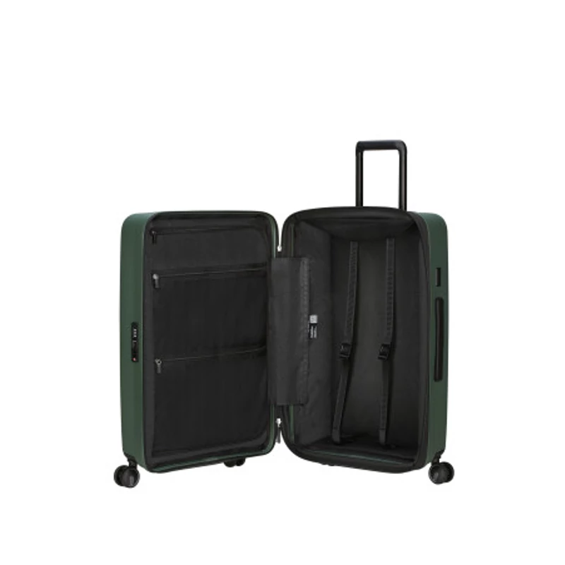 Samsonite Restackd spinner 4-kerekes keményfedeles bővíthető bőrönd 68 x 46 x 26/29cm, khaki