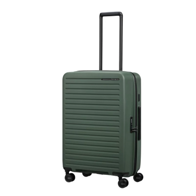 Samsonite Restackd spinner 4-kerekes keményfedeles bővíthető bőrönd 68 x 46 x 26/29cm, khaki