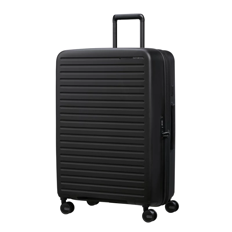 Samsonite Restackd spinner 4-kerekes keményfedeles bővíthető bőrönd 75 x 51 x 29/32 cm, fekete