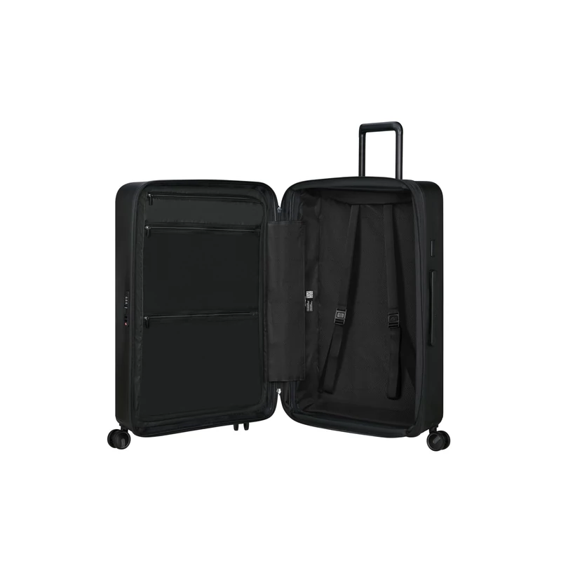 Samsonite Restackd spinner 4-kerekes keményfedeles bővíthető bőrönd 75 x 51 x 29/32 cm, fekete