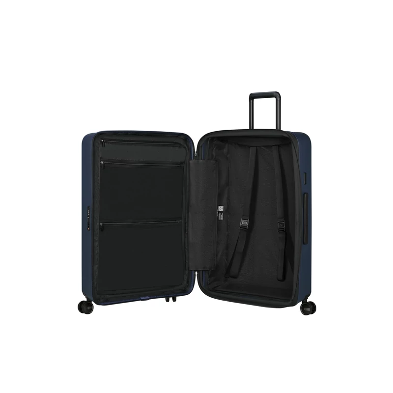 Samsonite Restackd spinner 4-kerekes keményfedeles bővíthető bőrönd 75 x 51 x 29/32 cm, sötétkék