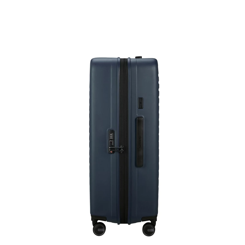 Samsonite Restackd spinner 4-kerekes keményfedeles bővíthető bőrönd 75 x 51 x 29/32 cm, sötétkék