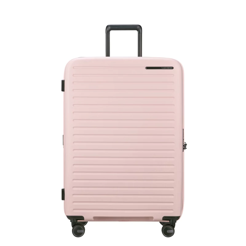 Samsonite Restackd spinner 4-kerekes keményfedeles bővíthető bőrönd 75 x 51 x 29/32 cm, halvány rózsaszín