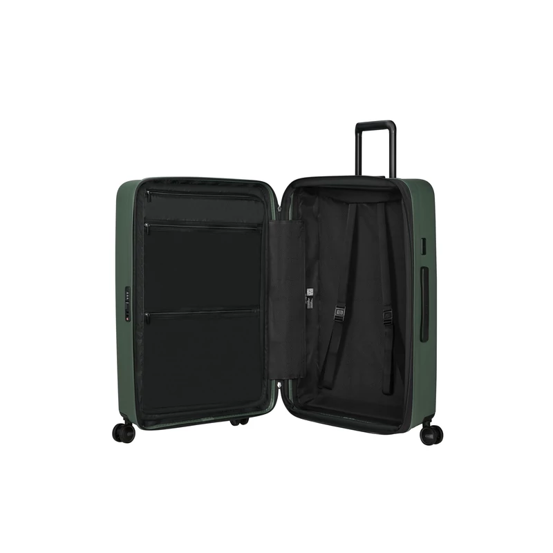 Samsonite Restackd spinner 4-kerekes keményfedeles bővíthető bőrönd 75 x 51 x 29/32 cm, khaki