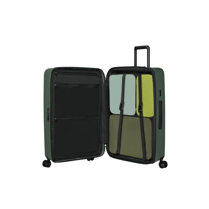 Samsonite Restackd spinner 4-kerekes keményfedeles bővíthető bőrönd 75 x 51 x 29/32 cm, khaki