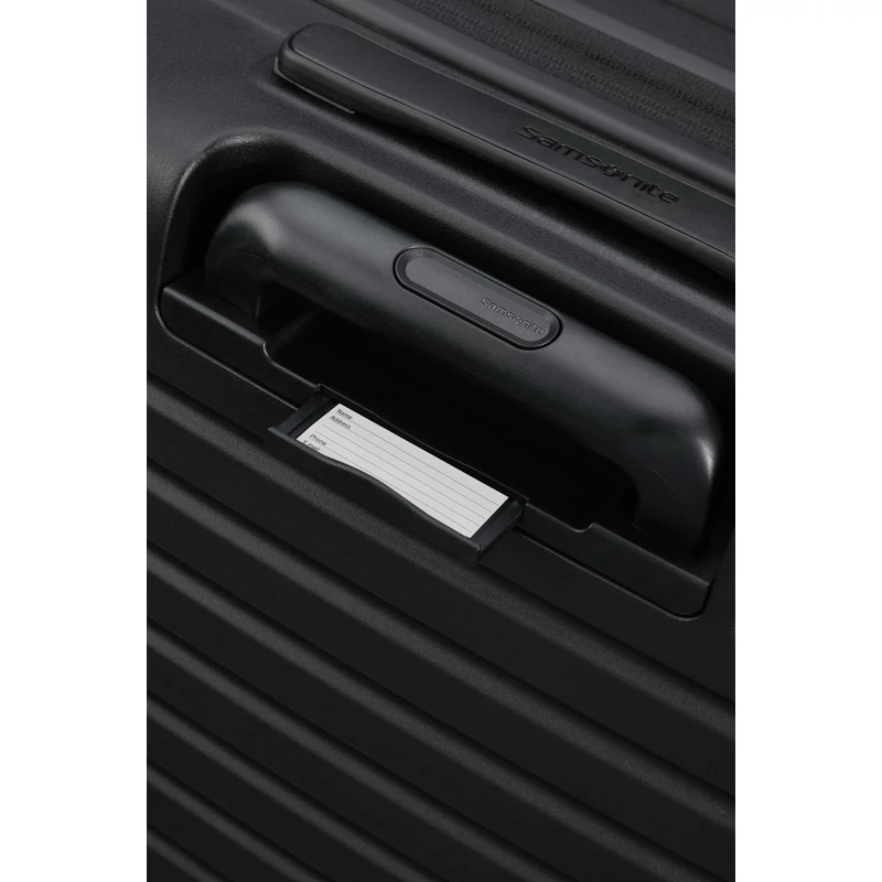Samsonite Restackd spinner 4-kerekes keményfedeles bővíthető kabin bőrönd 55 x 40 x 20/23 cm, fekete