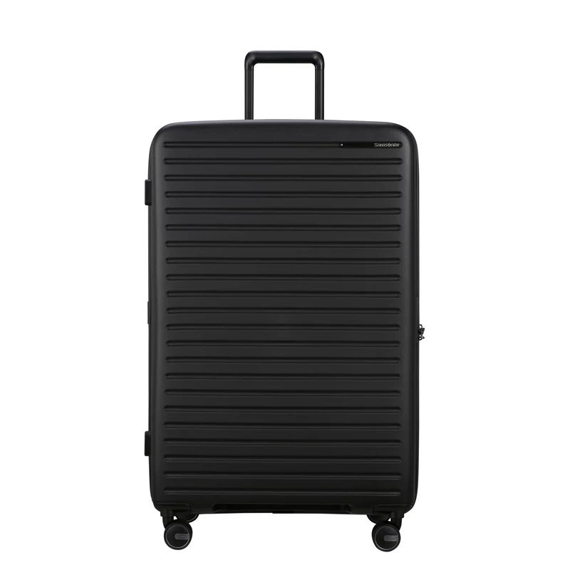Samsonite Restackd spinner 4-kerekes keményfedeles bővíthető extra nagy bőrönd 81 x 54 x 31/34 cm, fekete