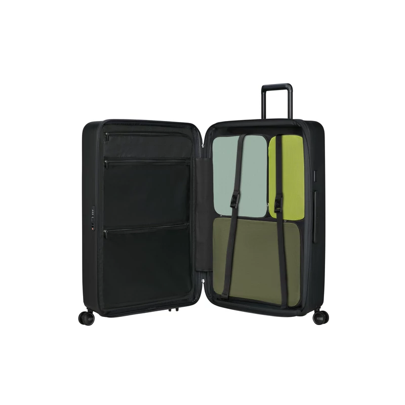 Samsonite Restackd spinner 4-kerekes keményfedeles bővíthető extra nagy bőrönd 81 x 54 x 31/34 cm, fekete