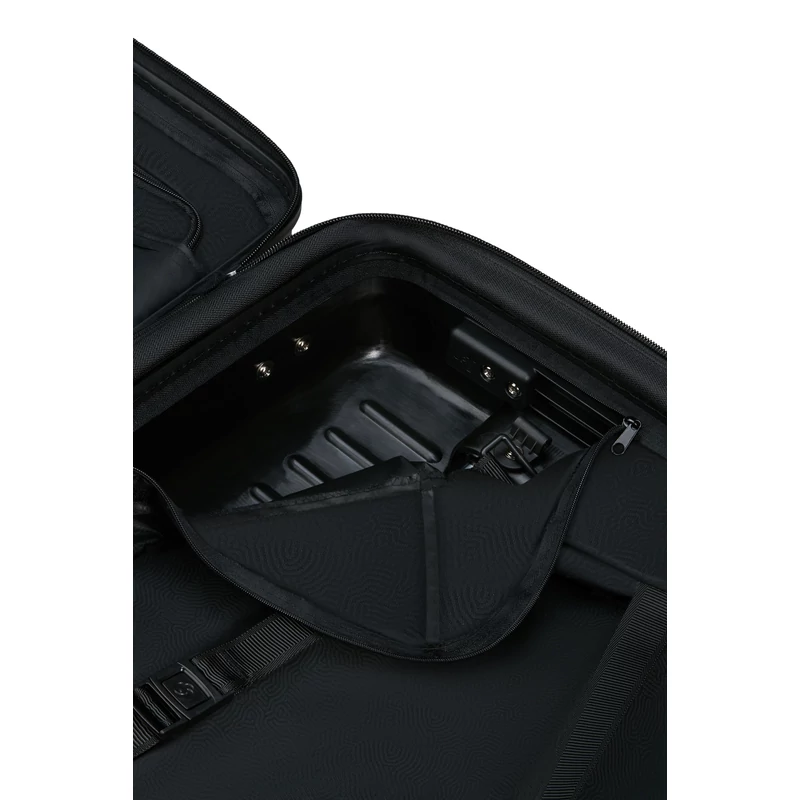 Samsonite Restackd spinner 4-kerekes keményfedeles bővíthető kabin bőrönd 55 x 40 x 20/23 cm, fekete