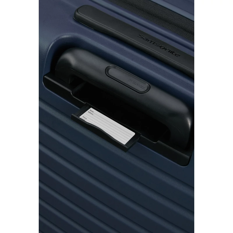 Samsonite Restackd spinner 4-kerekes keményfedeles bővíthető bőrönd 68 x 46 x 26/29cm, sötétkék