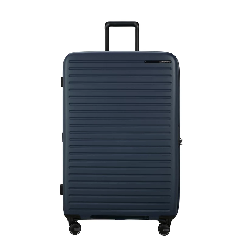 Samsonite Restackd spinner 4-kerekes keményfedeles bővíthető extra nagy bőrönd 81 x 54 x 31/34 cm, sötétkék
