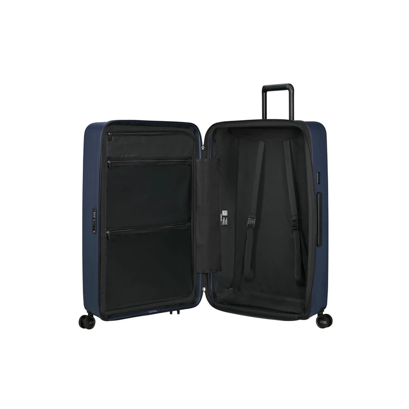 Samsonite Restackd spinner 4-kerekes keményfedeles bővíthető extra nagy bőrönd 81 x 54 x 31/34 cm, sötétkék