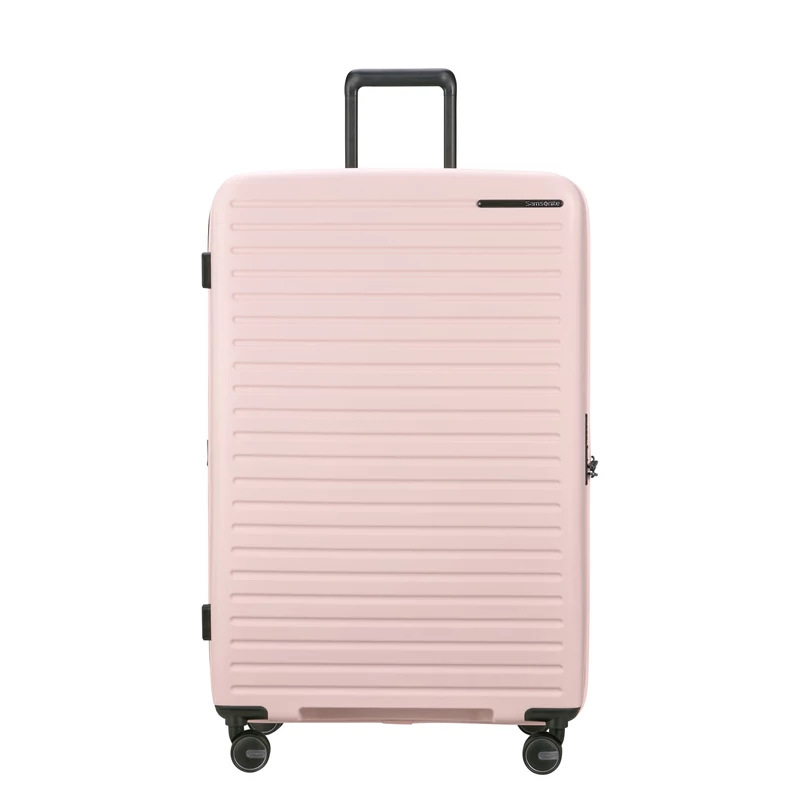 Samsonite Restackd spinner 4-kerekes keményfedeles bővíthető extra nagy bőrönd 81 x 54 x 31/34 cm, halvány rózsaszín