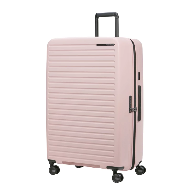 Samsonite Restackd spinner 4-kerekes keményfedeles bővíthető extra nagy bőrönd 81 x 54 x 31/34 cm, halvány rózsaszín