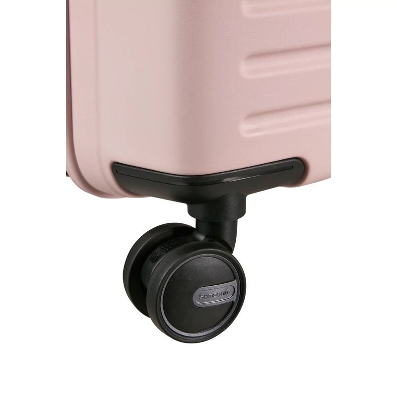 Samsonite Restackd spinner 4-kerekes keményfedeles bővíthető kabin bőrönd 55 x 40 x 20/23 cm, halvány rózsaszín
