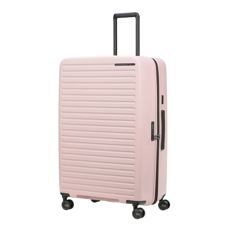 Samsonite Restackd spinner 4-kerekes keményfedeles bővíthető extra nagy bőrönd 81 x 54 x 31/34 cm, halvány rózsaszín