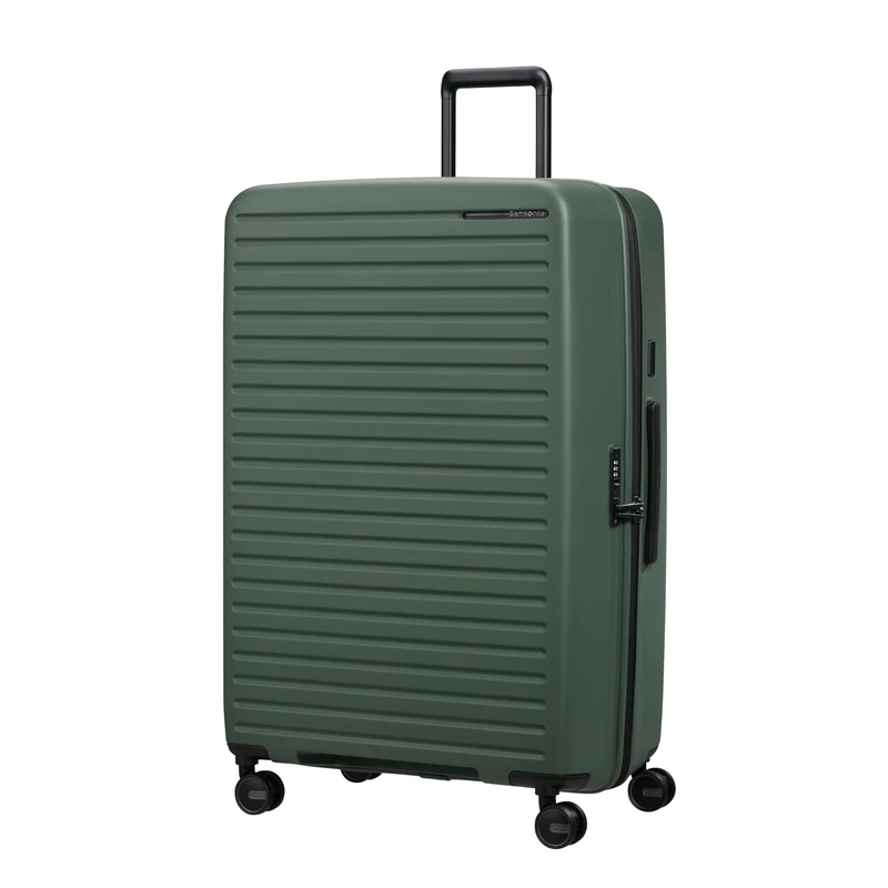 Samsonite Restackd spinner 4-kerekes keményfedeles bővíthető extra nagy bőrönd 81 x 54 x 31/34 cm, khaki
