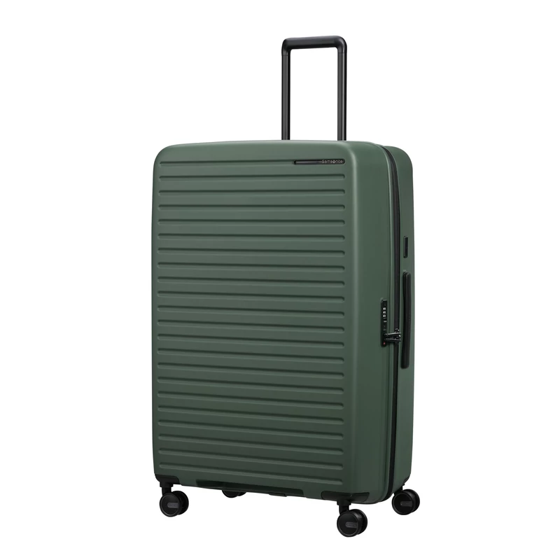 Samsonite Restackd spinner 4-kerekes keményfedeles bővíthető extra nagy bőrönd 81 x 54 x 31/34 cm, khaki