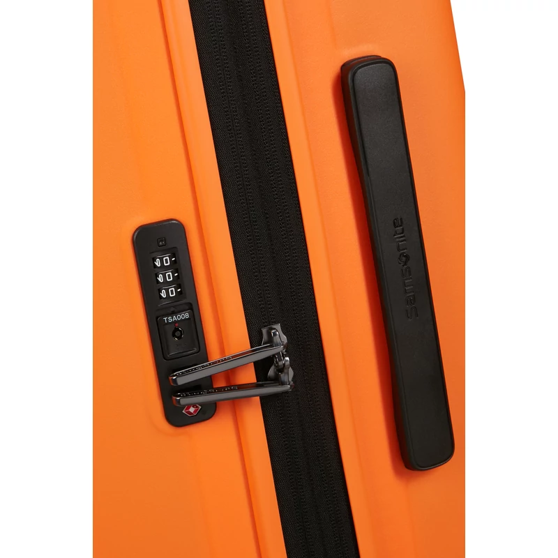 Samsonite Restackd spinner 4-kerekes keményfedeles bővíthető kabin bőrönd 55 x 40 x 20/23 cm, narancssárga
