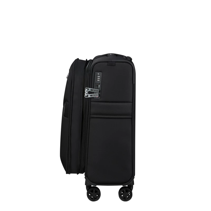 Samsonite Urbify spinner 4-kerekes bővíthető kabin bőrönd 55 x 40 x 23/26 cm, fekete
