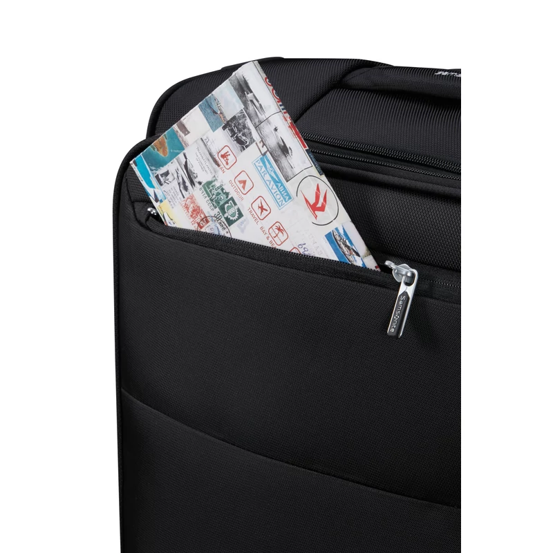 Samsonite Urbify spinner 4-kerekes bővíthető kabin bőrönd 55 x 40 x 23/26 cm, fekete