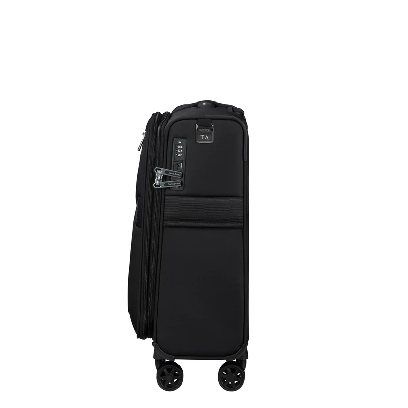 Samsonite Urbify spinner 4-kerekes bővíthető kabin bőrönd 55 x 40 x 23/26 cm, fekete