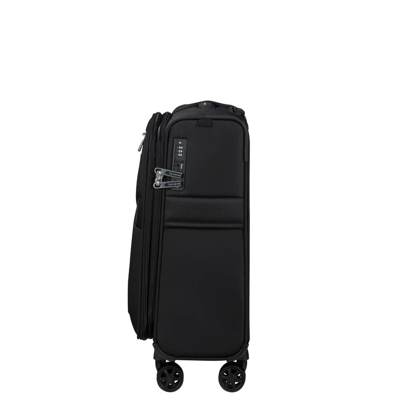 Samsonite Urbify spinner 4-kerekes bővíthető kabin bőrönd 55 x 40 x 23/26 cm, fekete