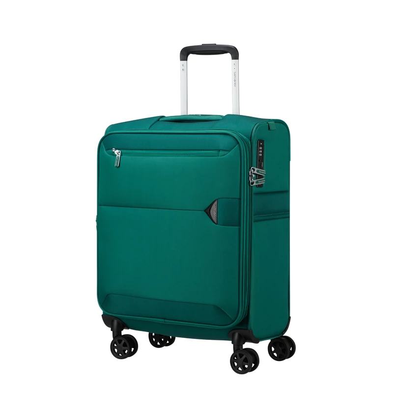 Samsonite Urbify spinner 4-kerekes bővíthető kabin bőrönd 55 x 40 x 23/26 cm, zöld