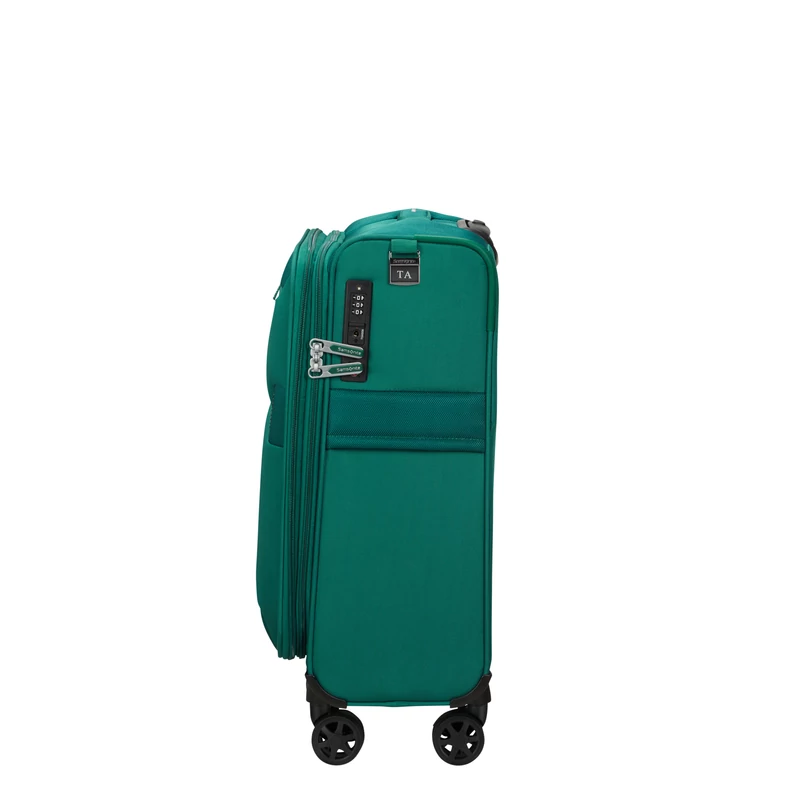 Samsonite Urbify spinner 4-kerekes bővíthető kabin bőrönd 55 x 40 x 23/26 cm, zöld