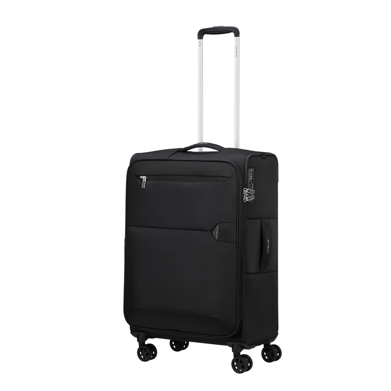 Samsonite Urbify spinner 4-kerekes bővíthető bőrönd 68 x 43 x 27/31 cm, fekete