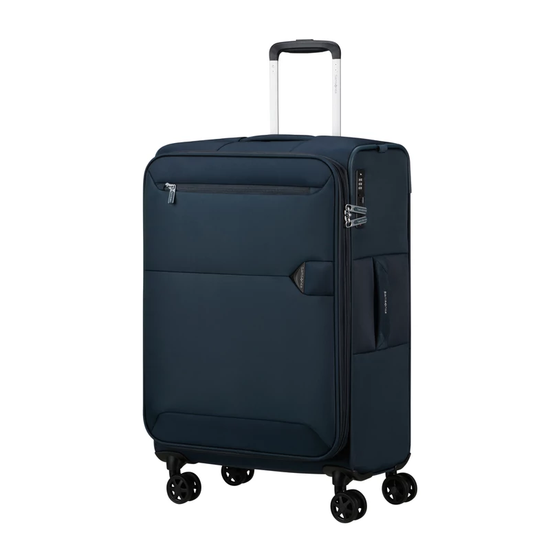 Samsonite Urbify spinner 4-kerekes bővíthető bőrönd 68 x 43 x 27/31 cm, sötétkék