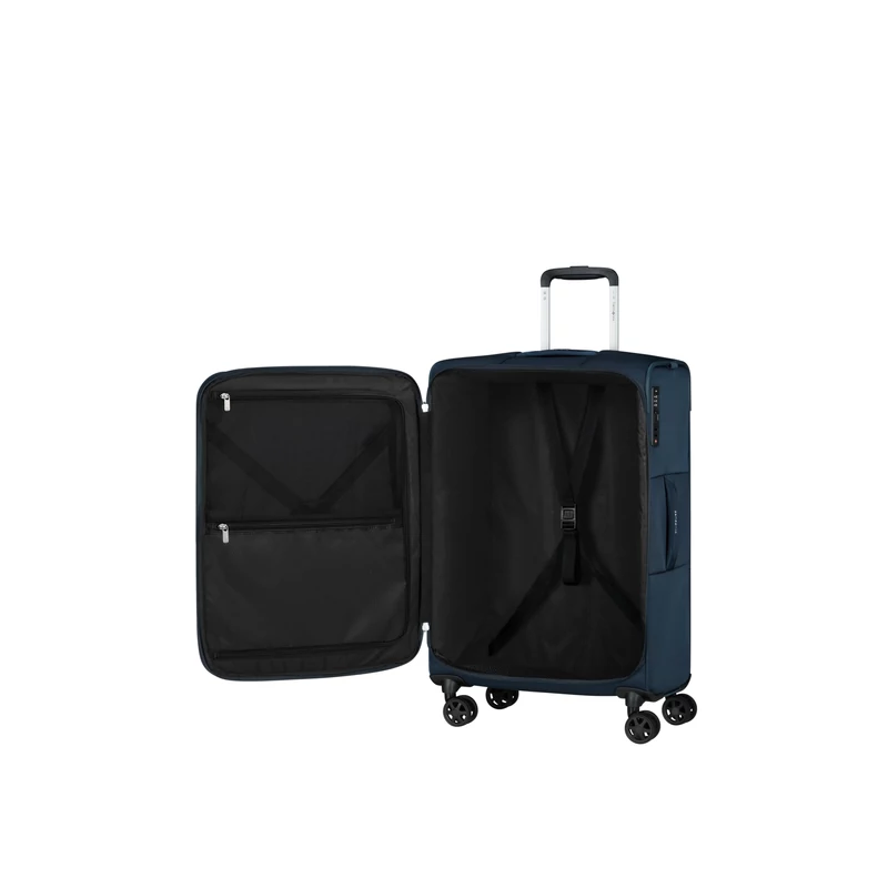 Samsonite Urbify spinner 4-kerekes bővíthető bőrönd 68 x 43 x 27/31 cm, sötétkék