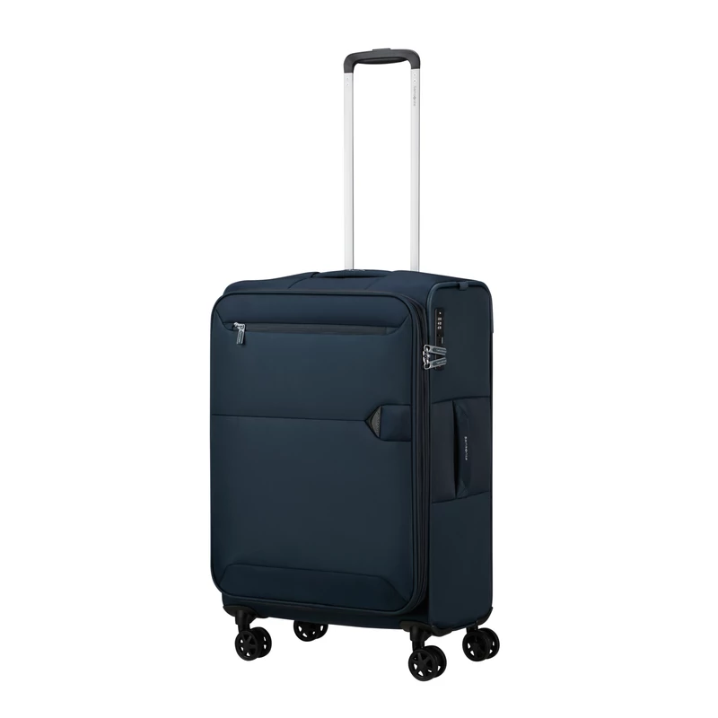 Samsonite Urbify spinner 4-kerekes bővíthető bőrönd 68 x 43 x 27/31 cm, sötétkék