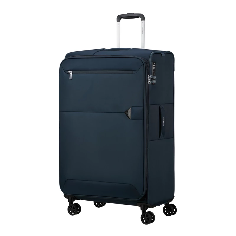 Samsonite Urbify spinner 4-kerekes bővíthető bőrönd 78 x 48 x 30/34 cm, söttékék