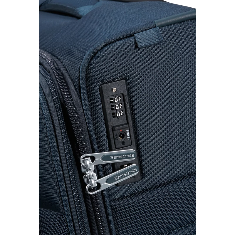 Samsonite Urbify spinner 4-kerekes bővíthető bőrönd 78 x 48 x 30/34 cm, söttékék