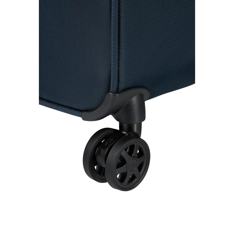Samsonite Urbify spinner 4-kerekes bővíthető bőrönd 78 x 48 x 30/34 cm, söttékék