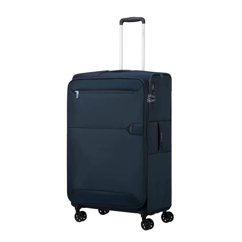 Samsonite Urbify spinner 4-kerekes bővíthető bőrönd 78 x 48 x 30/34 cm, söttékék