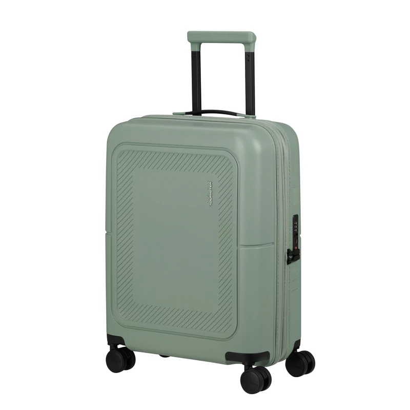 American Tourister Dashpop 4-kerekes keményfedeles bővíthető kabin bőrönd 55x40x20/23 cm, jeges zöld