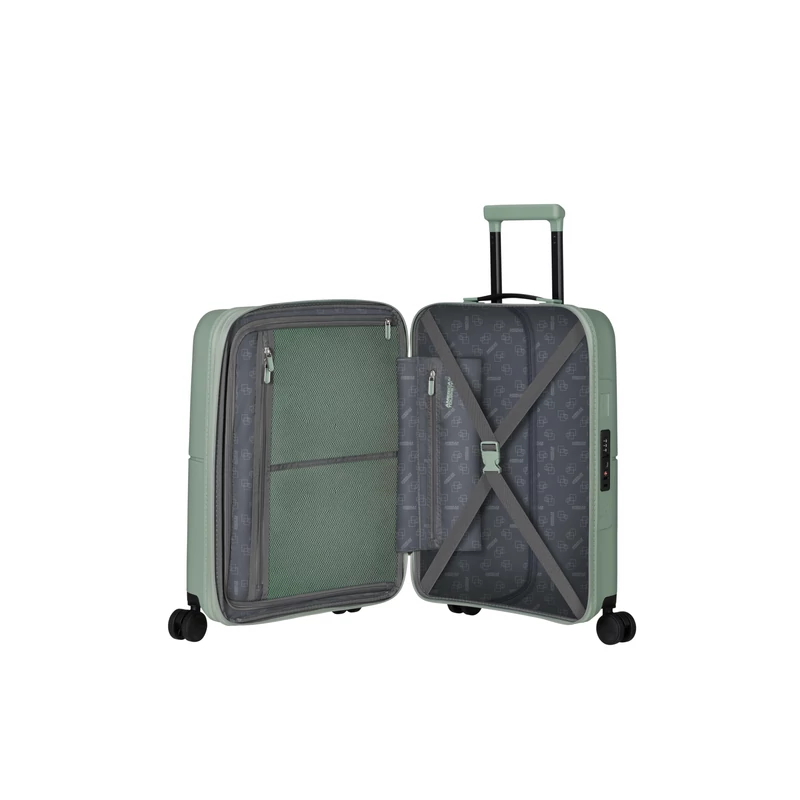 American Tourister Dashpop 4-kerekes keményfedeles bővíthető kabin bőrönd 55x40x20/23 cm, jeges zöld