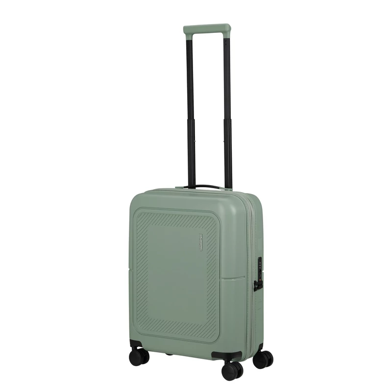 American Tourister Dashpop 4-kerekes keményfedeles bővíthető kabin bőrönd 55x40x20/23 cm, jeges zöld