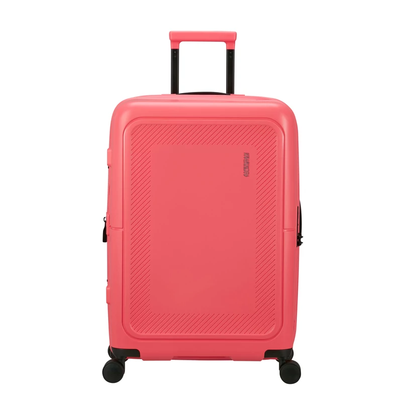 American Tourister Dashpop 4-kerekes keményfedeles bővíthető bőrönd 67 x 45 x 28/32 cm, málna