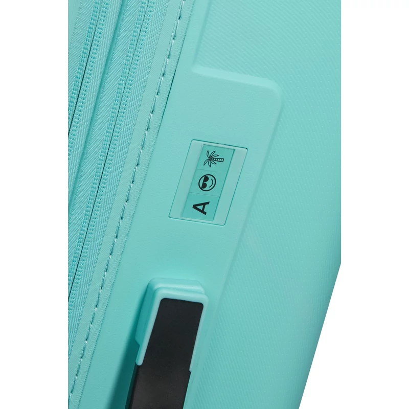 American Tourister Dashpop 4-kerekes keményfedeles bővíthető bőrönd 77 x 50 x 30/33 cm, világos türkiz