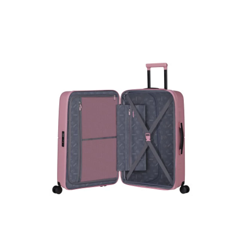 American Tourister Dashpop 4-kerekes keményfedeles bővíthető bőrönd 67 x 45 x 28/32 cm, rózsaszín