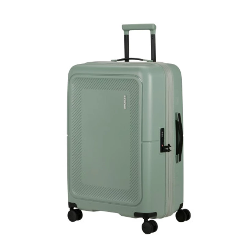 American Tourister Dashpop 4-kerekes keményfedeles bővíthető bőrönd 67 x 45 x 28/32 cm, jeges zöld