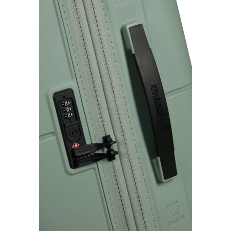 American Tourister Dashpop 4-kerekes keményfedeles bővíthető bőrönd 77 x 50 x 30/33 cm, jeges zöld