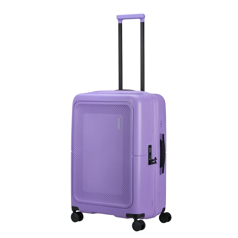 American Tourister Dashpop 4-kerekes keményfedeles bővíthető bőrönd 67 x 45 x 28/32 cm, lila