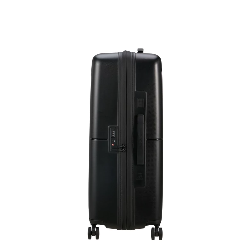 American Tourister Dashpop 4-kerekes keményfedeles bővíthető bőrönd 77 x 50 x 30/33 cm, fekete