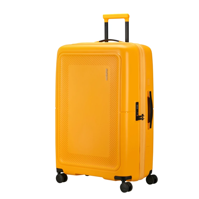 American Tourister Dashpop 4-kerekes keményfedeles bővíthető bőrönd 77 x 50 x 30/33 cm, sárga