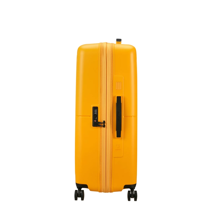 American Tourister Dashpop 4-kerekes keményfedeles bővíthető bőrönd 77 x 50 x 30/33 cm, sárga